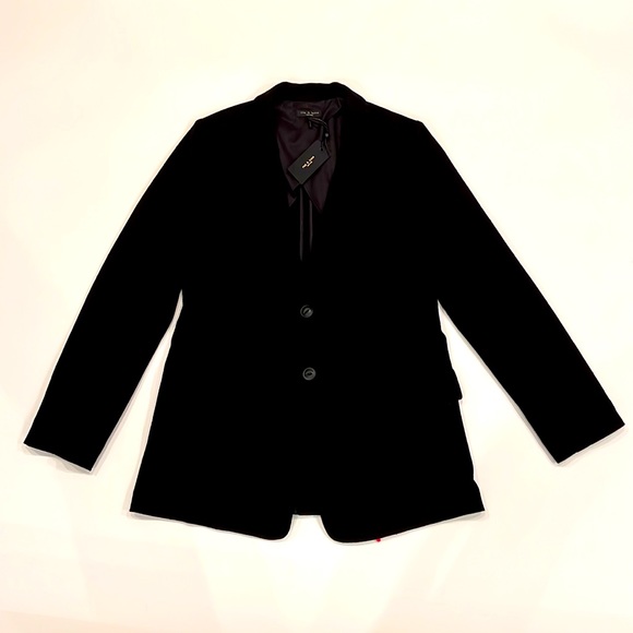 Rag & Bone Black Charles Wool Blazer Suit Jacket Womens 8 or 12 NEW - Picture 5 of 14